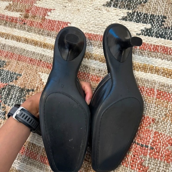 Nine West Black Heeled Mules - Picture 6 of 7